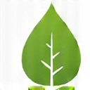 Icono de una hoja verde con una gota de agua.